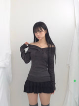 button shawl collar knitwear