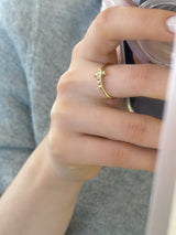 Mini Stud Cross Ring