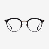 Knouun Round titanium glasses CODE. 104. B Black N Gold