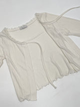 [Sleeveless SET] Sweetie Ribbon Lace Cardigan Set