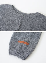 アメリ―レザーパッチヘンリーネックニット (5color)