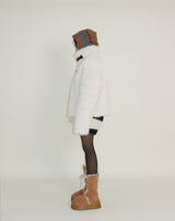 Rachel Two-Belt Detail Short Length Fur Jacket (Lining Quilted)
