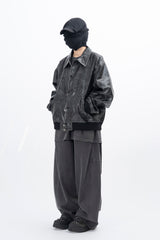 Glady Crack Over Leather Jacket