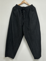 BALLOON BANDING LONG DENIM PANTS💙🖤 - 2 COLORS