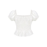 Lily Lace Blouse - FLORAL IVORY