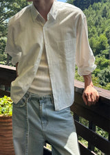 [Unisex] ベルトシンワイドデニムパンツ(2color)