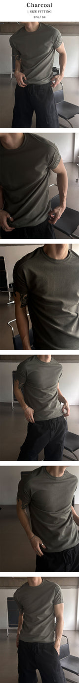 [S/S] Shoulder point muscle half t-shirts(6color)