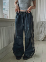 Tern line denim parachute pants