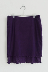 PLUM VEIL MIDI SKIRT
