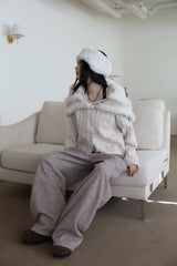Mink Big Collar Cardigan