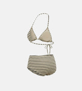 Mocha Stripe Bikini Set