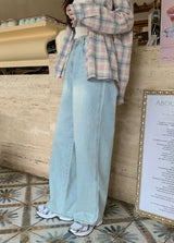 Soft Tee Wide Denim Baggy Pants (3color)