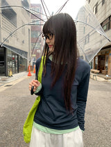 26SS★ [BAONHAUS] セーデンモダルレイヤードラウンドTシャツ