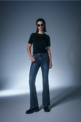 Slit Boots Cut Denim Pants