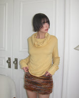 Veggie Turtleneck Hoodie, Yellow
