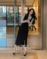 [MADE] Rene side‑slit dress