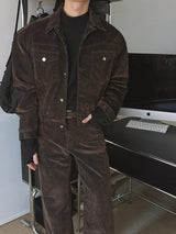 Winter Velvet Denim Western Jacket (2color)