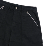 25SS ジッパーディテールデニムショートパンツ ブラック