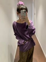 Slam off-shoulder long sleeve (4color)