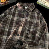 Pulse embroidered tartan checkered shirt (3 colors)