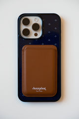 Bleu Minuit Case & Brown Wallet Magsafe Set.