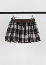 CHECK BALLOON SKIRT