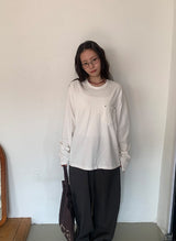 キュロポケットウォーマーオーバー長袖Tシャツ