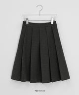 Ankbo Banding Pleated Midi Skirt