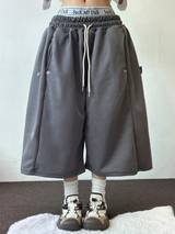 ハイクオリティ🤎 スナップバルーンバミューダ 🤍🤎🩶🖤5カラー