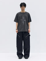 26SS★ CROSS GUN GRAPHIC HALF T