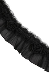 ローズラップスカート [Black]