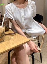 Weekly Wrinkle Shirring Blouse / 2 colors