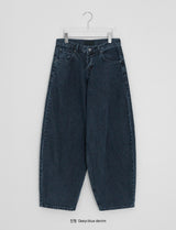 Hibom Washing Wide Balloon Denim Pants