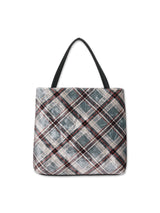 check mini velvet cross bag [charcoal]