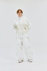 CUT SIDE LINE WIDE TRACK PANTS 