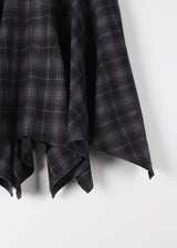 CHECK FLARE SKIRT