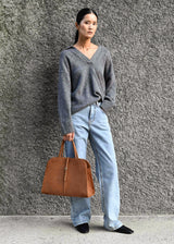 BLANC LARGE SUEDE CAMEL