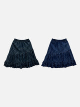 Lily Dot Unbalanced Denim Skirt (2c)