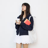 Dot pattern bag_ivory
