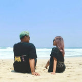 PEANUT STAIN - Hang in There Black Oversized Tshirt