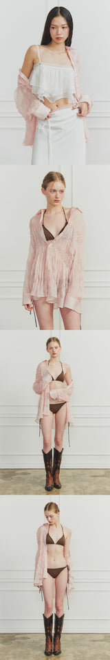 MEMORY SHIRRING SHIRT pink
