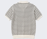 Overfit Stripe Collar Knit Ivory