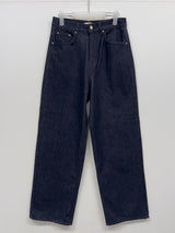 [Unisex/Non-Fade] Stitched Denim Wide Pants