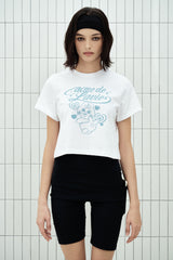 25SS WOMAN OPANCHU USAGI CROP SHORT SLEEVE T-SHIRT WHITE