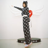 Angel of Star Wing Track Pants - NAVY