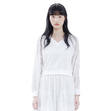 フラワーシフォンチョゴリTシャツ ホワイト
