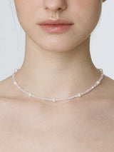 Silver925_パステルパール_ネックレス (Blue,Pink)