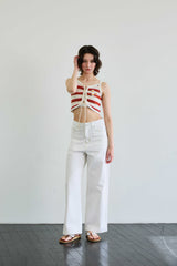 MIMI STRIPE SLEEVELESS / RED