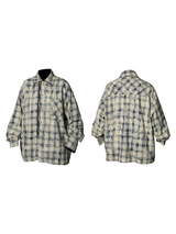 RELABEL Three-Dimensional Composition (Illusion) Washed Tassel Double Door Placket Pearl Buckle Double Head Zipper Plaid Shirt