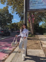 [U-BASIC] Daily Straight Cotton Wide Pants